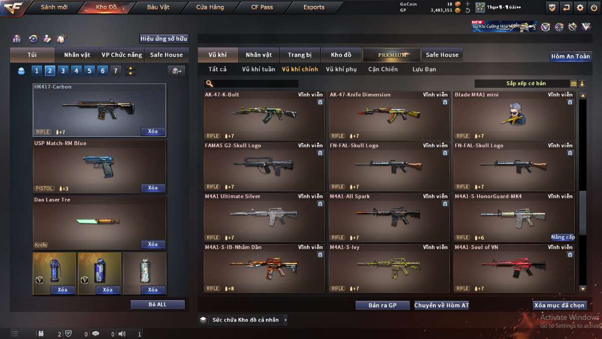 shop acc cf uy tin gia re